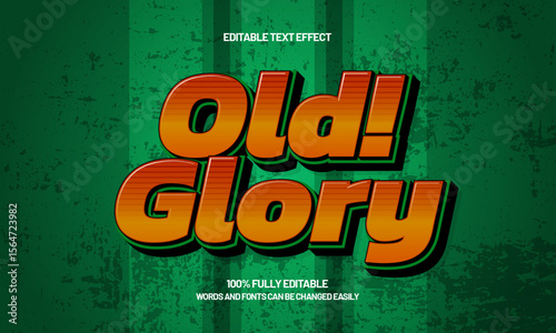 old glory editable text effect with a retro and vintage text style