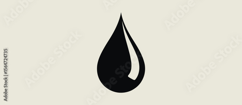 Simple Black Drop Icon