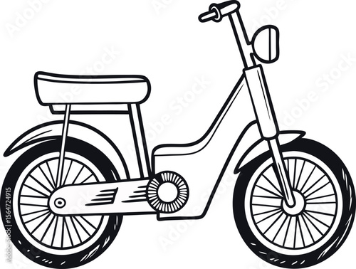electric scooter vector icon minimal style