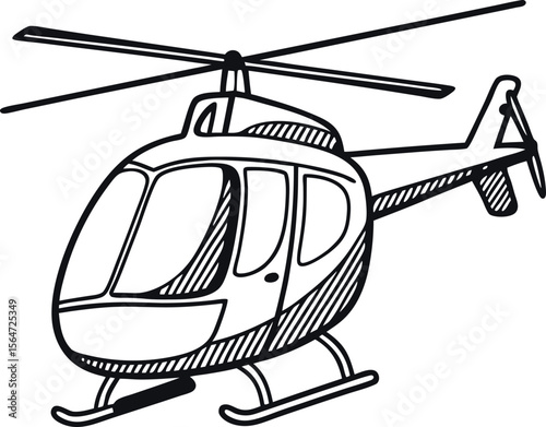  helicopter icon in flat vector style