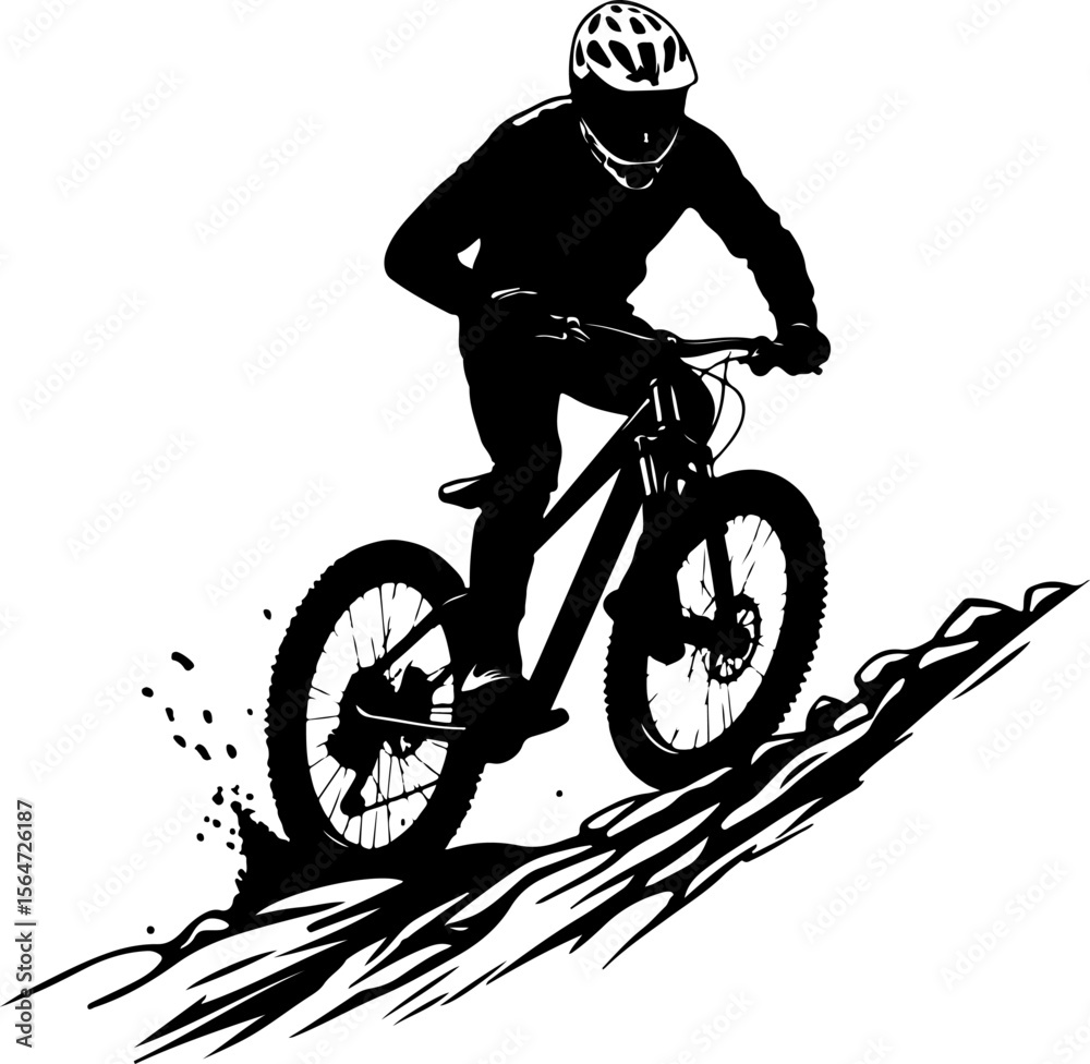 Fototapeta premium hiker outdoor adventure, mountains biker vector bundle