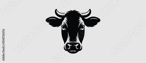 Silhouette of a Cows Head