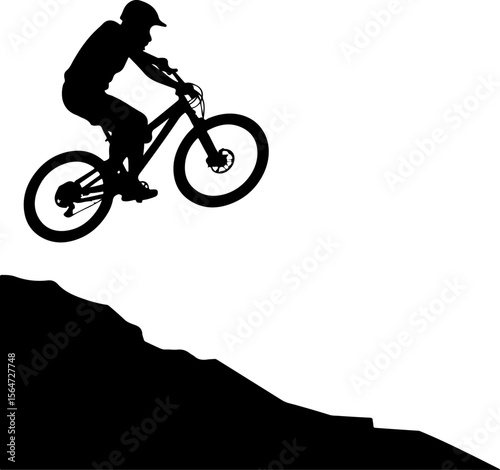  mountain biker, cycling,  bicycle, Hiking man silhouette, outdoor, sport, adventure, vector  bundle