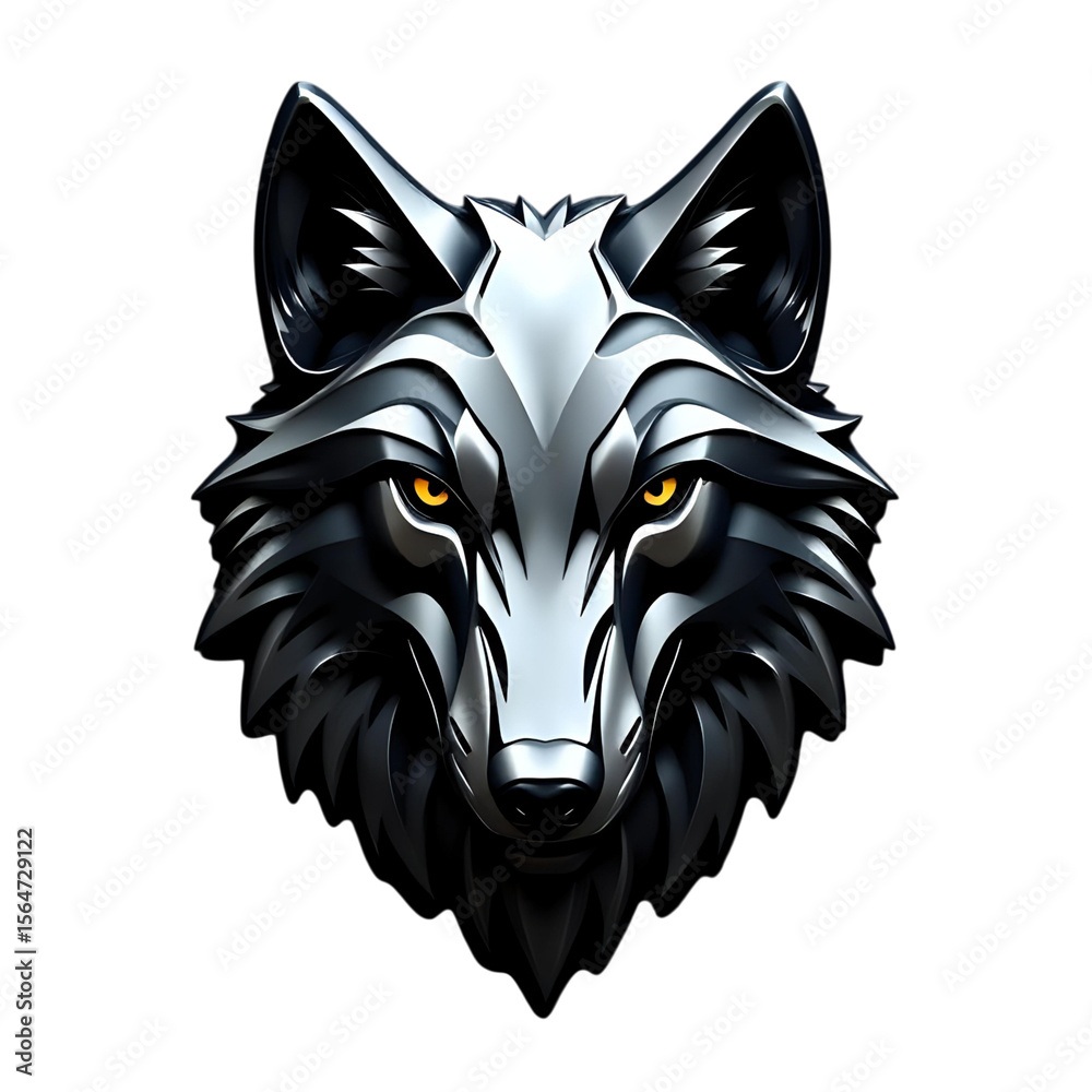 Obraz premium Wolf head 3d vector