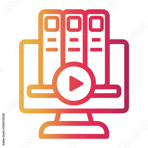 library card Line Gradient Icon