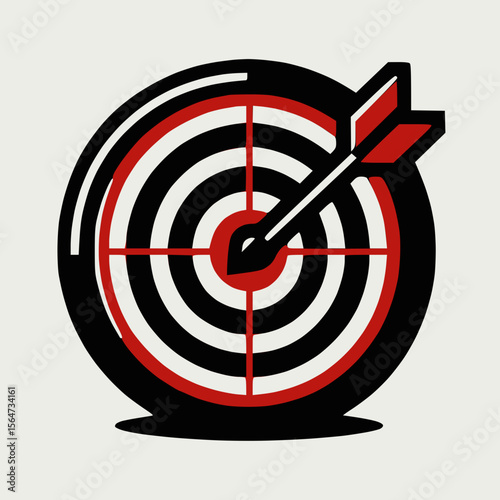 Target with arrow, business goal