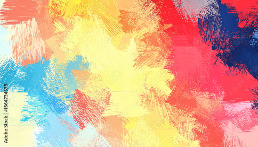 Obraz premium Abstract painting art brush strokes colorful design