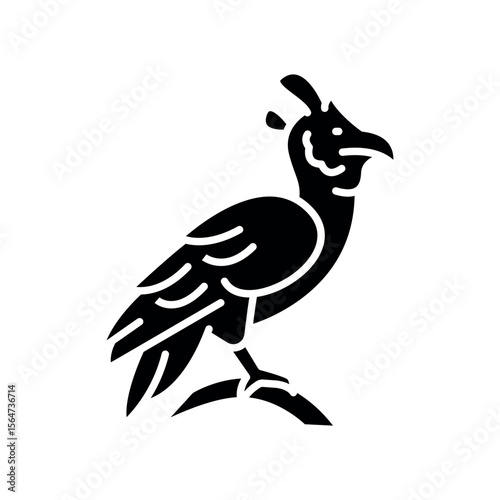 harpy eagle black flat icon for digital and print projects. South american animals.