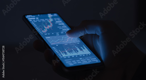 Analyzing Stock Market Data on Phone: Investment, Finance & Trading Insights | Mobile Stock Analysis