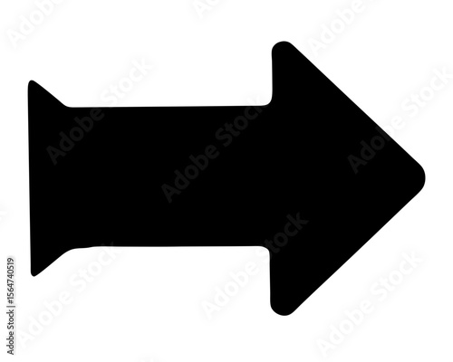 A simple black arrow pointing to the right on a white background