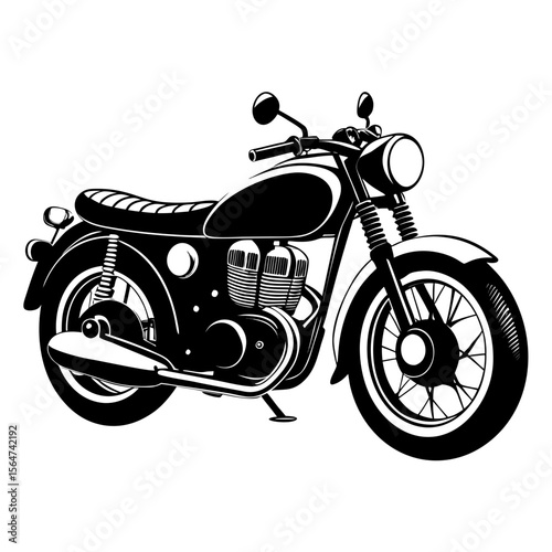 motorcycle vector illustration silhouette black
