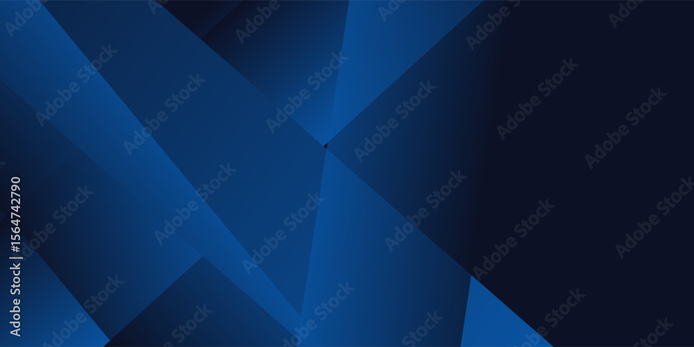 Obraz premium Blue black abstract background geometry shine and layer element vector for presentation design.