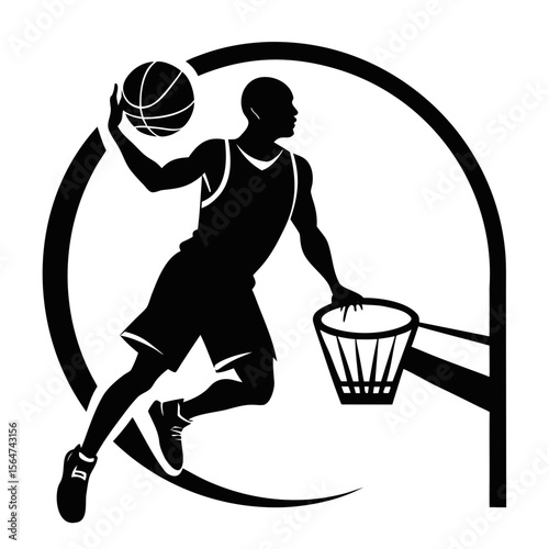 basketball player silhouette vector
