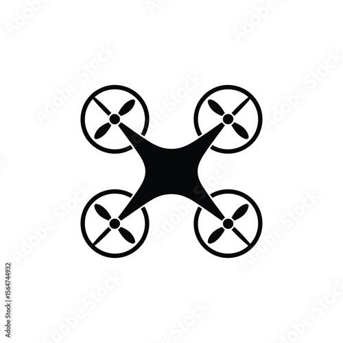 Vector art of drone icon isolated on white background