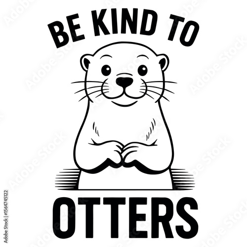 Be Kind To Otters Cute Otter Animal Pun Lover 