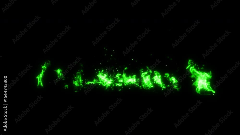 Green fire and sparks loop effects Green fire and sparks loop effects