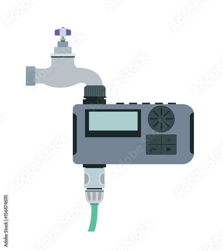Water meter for household use. Vector illustration.