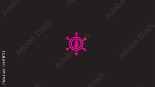 Abstract dollar sign icon. USD currency symbol.simple dollar money icon,
