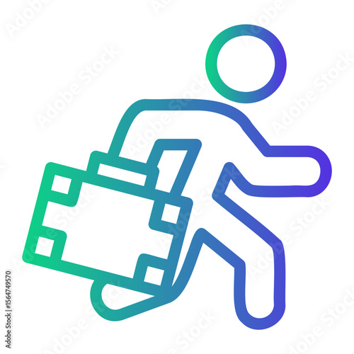 hurry Line Gradient Icon