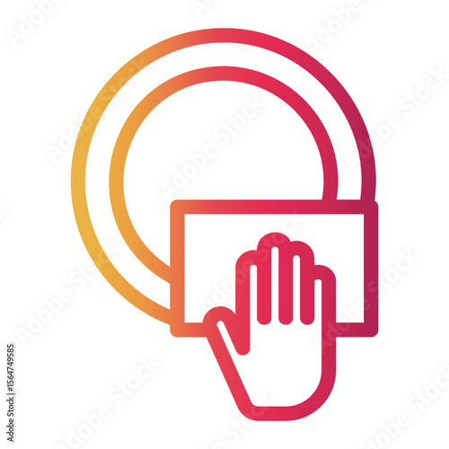 plate Line Gradient Icon