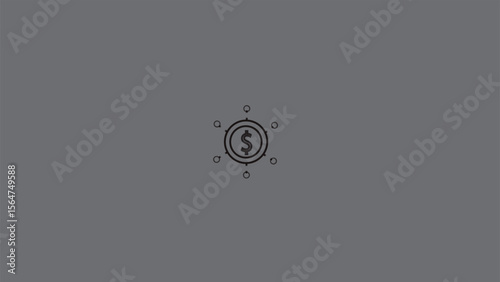 Abstract dollar sign icon. USD currency symbol.simple dollar money icon,