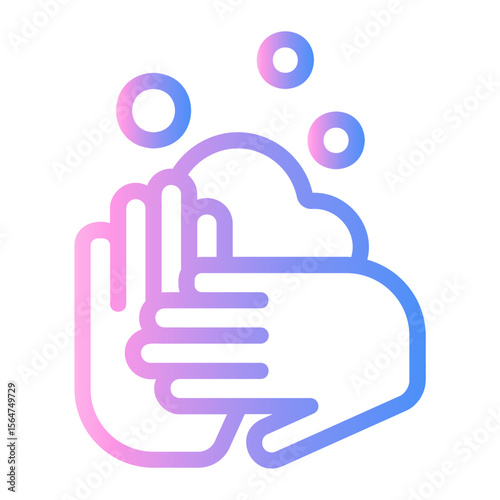 washing hand Line Gradient Icon