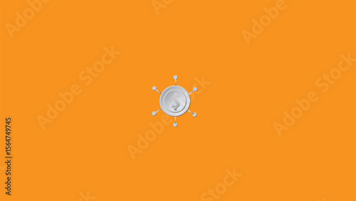 Abstract dollar sign icon. USD currency symbol.simple dollar money icon,