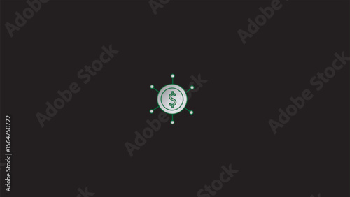 Abstract dollar sign icon. USD currency symbol.simple dollar money icon,