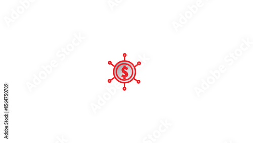 Abstract USD currency symbol.dollar money icon, currency symbol on white background