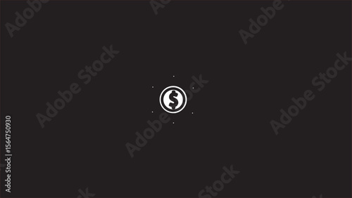 Abstract dollar sign icon. USD currency symbol.simple dollar money icon
