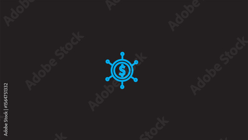 Abstract dollar sign icon. USD currency symbol.simple dollar money icon,