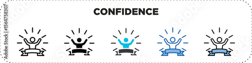 Confidence Icon Pack Line Glyph
