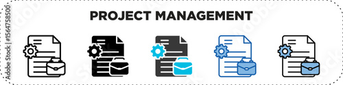 Project Management Icon Pack Line Glyph