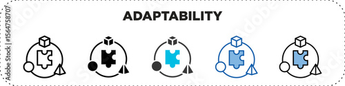 Adaptability Icon Pack Line Glyph