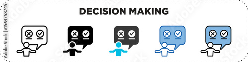 Decision Making Icon Pack Line Glyph