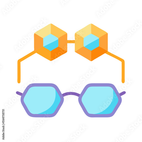 3d glasses isolated on white