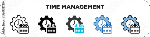 Time Management Icon Pack Line Glyph