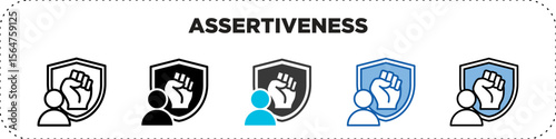 Assertiveness Icon Pack Line Glyph