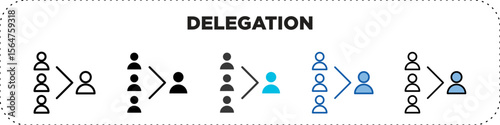 Delegation Icon Pack Line Glyph