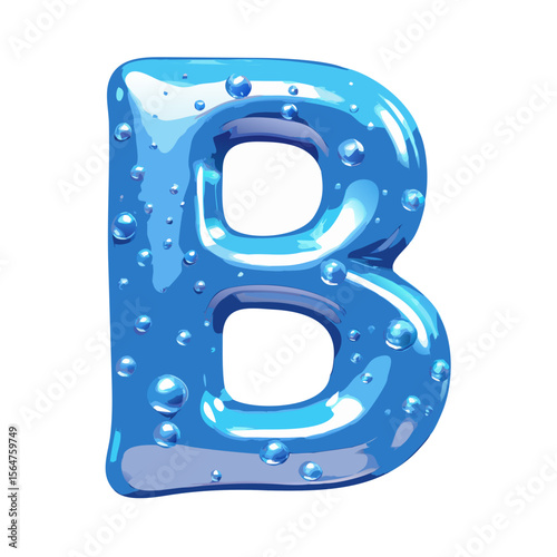 3d blue letter a