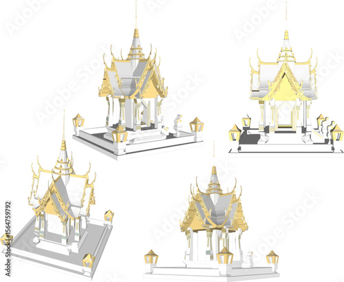 sketch vector illustration design architecture building sacred temple worship god goddess classic vintage ethnic traditional 