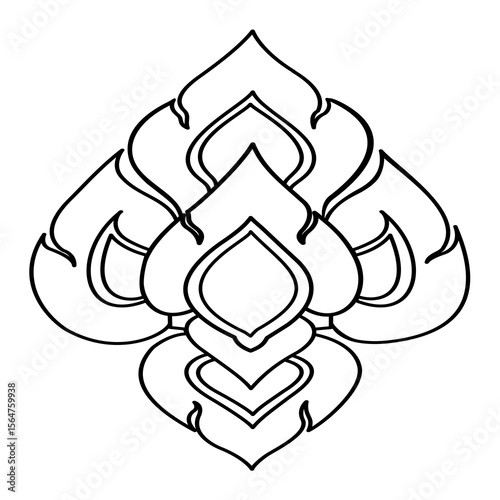 Fotografie vector illustration of a Lai Thai