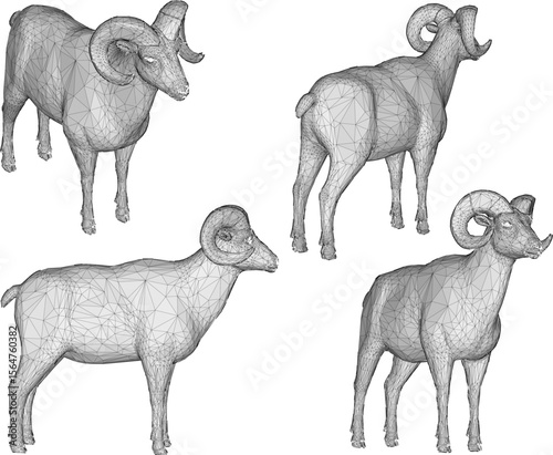 silhouette vector illustration design of farm animal sheep for pet riding and meat stock 