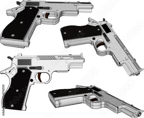 silhouette illustration vector design gun weapon for self defense tool