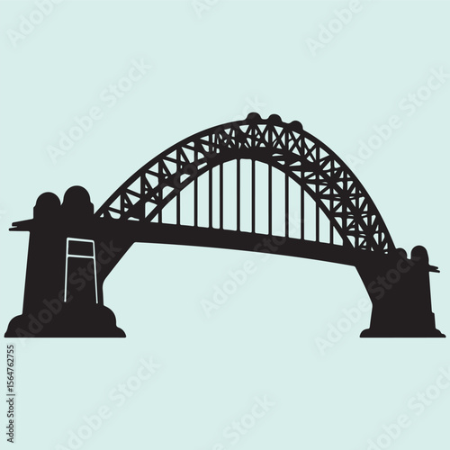 Sydney Harbor Bridge Silhouette Australia Travel Landmark