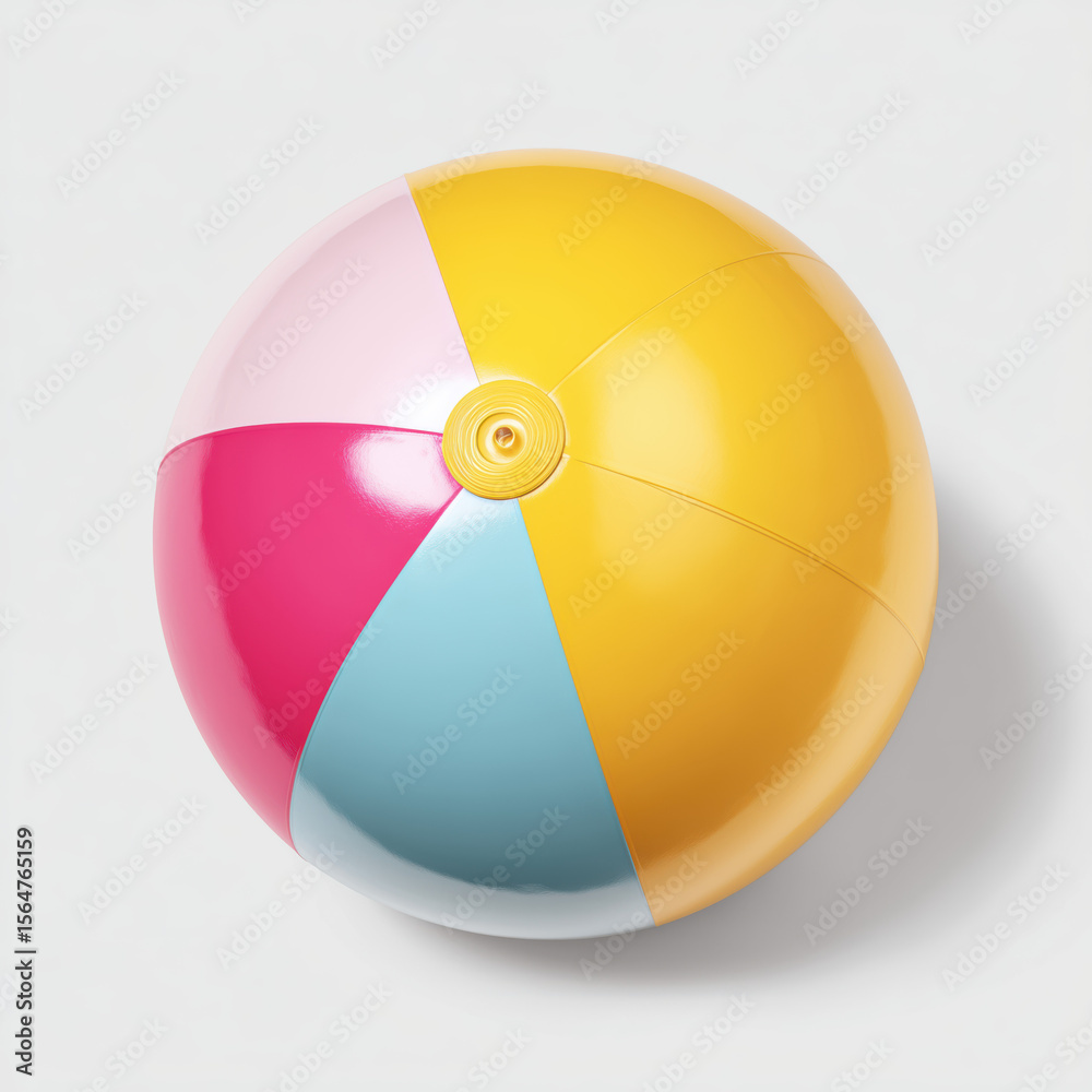 Obraz premium Colorful Beach Ball - Perfect Summer Fun , PNG isolated cut out image
