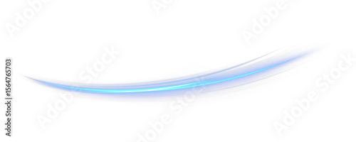 Glowing blue laser speed trail PNG with motion blur and city light streaks. Futuristic energy lines on blue background for modern tech art, sci-fi design or abstract overlays
