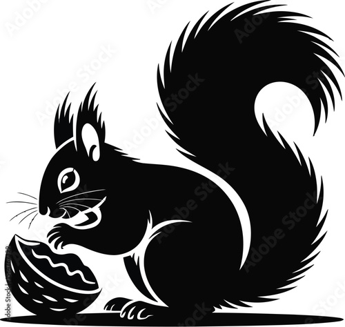 Wallpaper Mural Vector black silhouette of a animals on a white background Torontodigital.ca