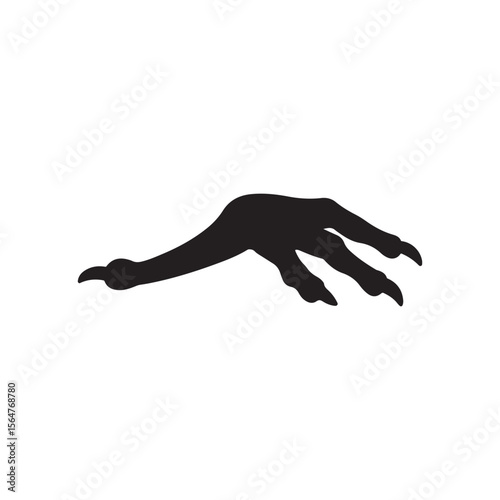 Chicken claw silhouette vector isolated on white background