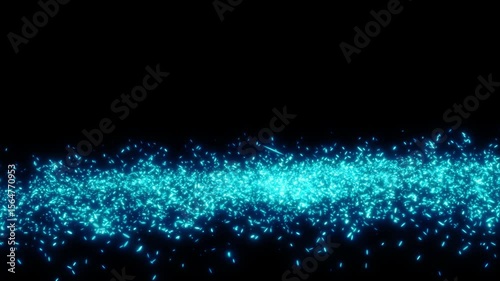 Blue fire and sparks loop effects